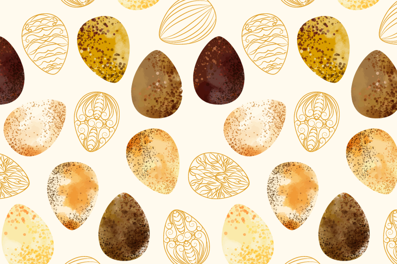 Tovaglietta americana originale motivo uovo elegante - TenStickers