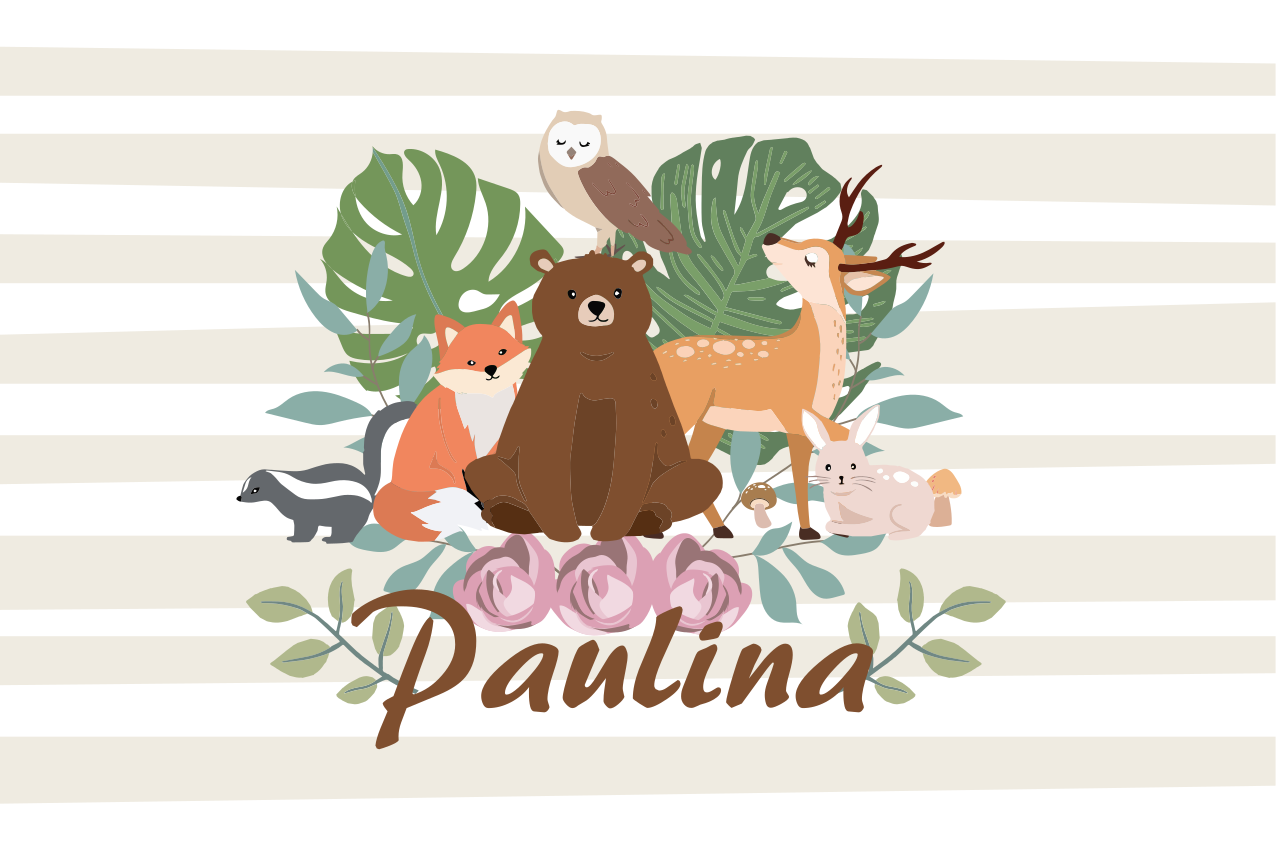 Tovaglietta americana infantile raduno di animali fantasiosi - TenStickers