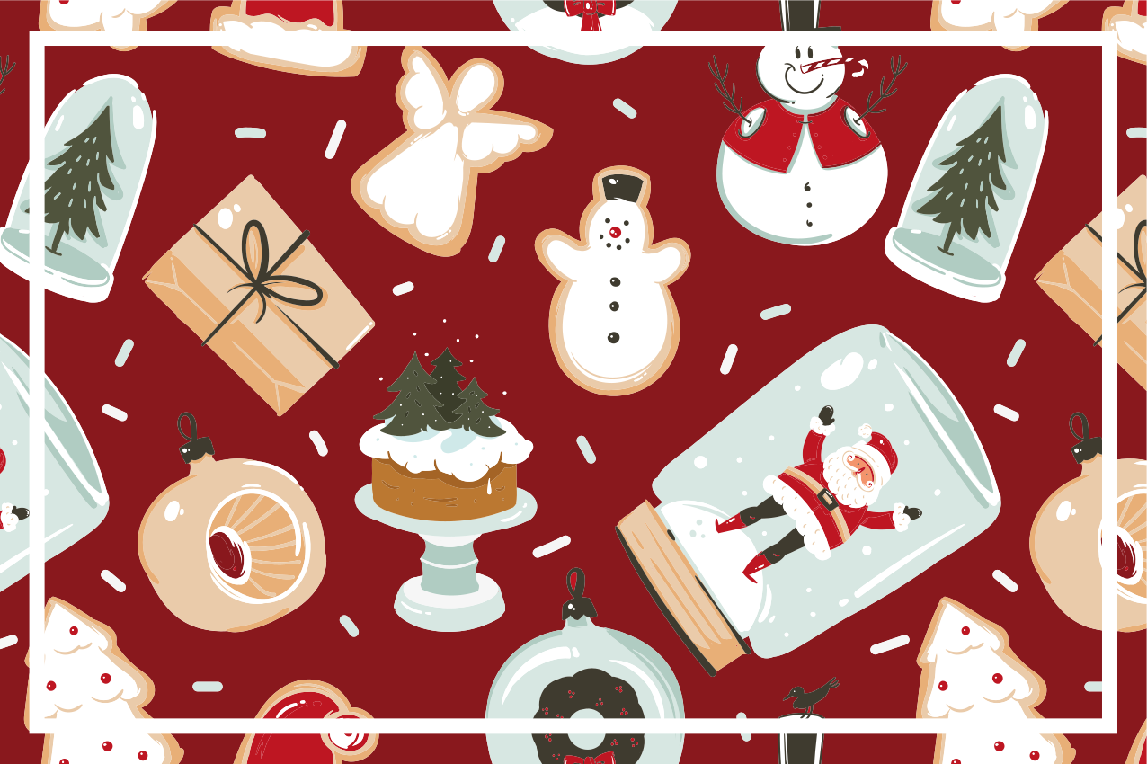 Tovaglietta personalizzata natale motivi festivi - TenStickers