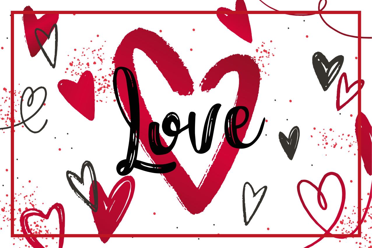 Tovaglietta americana frase design cuore amore - TenStickers