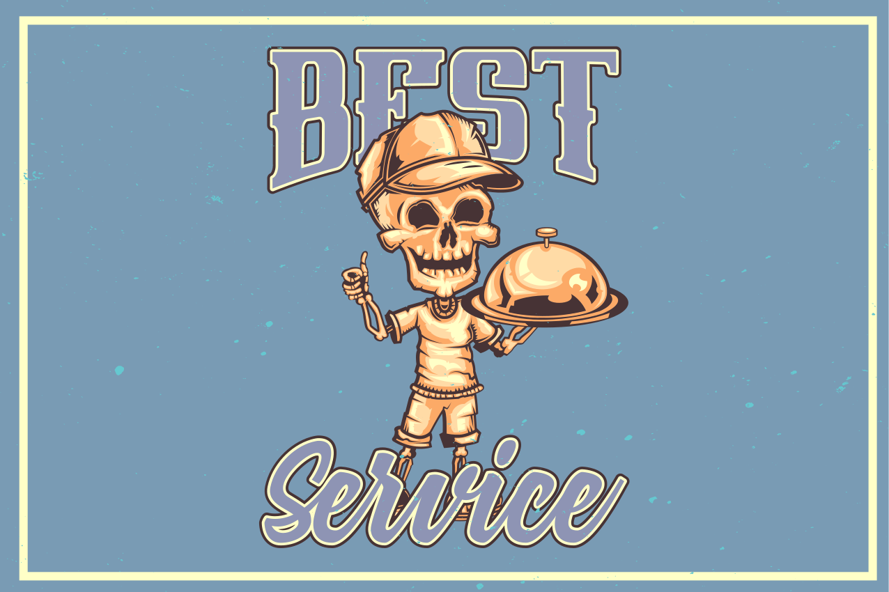 Tovaglietta americana originale servizio cameriere scheletro - TenStickers