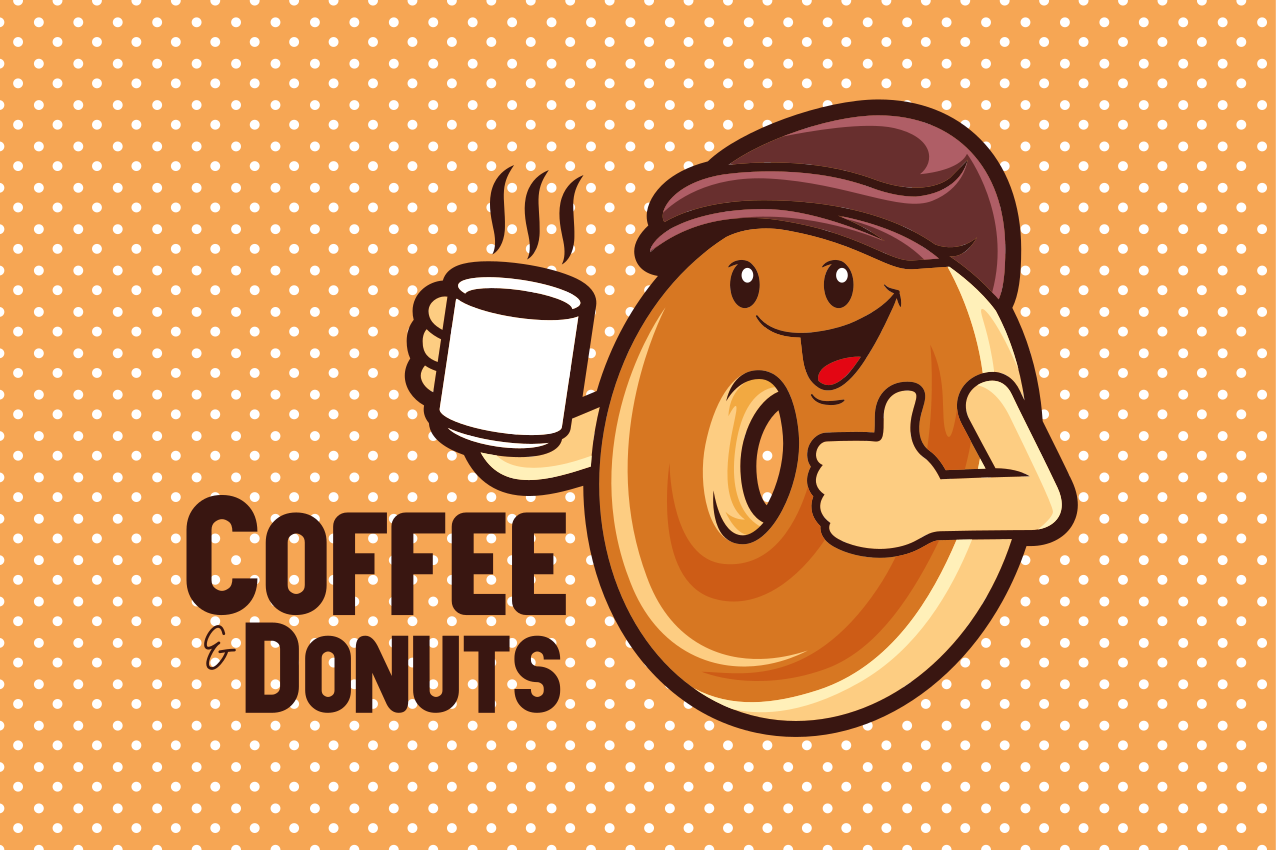 Tovaglietta americana infantile personaggio ciambella felice - TenStickers
