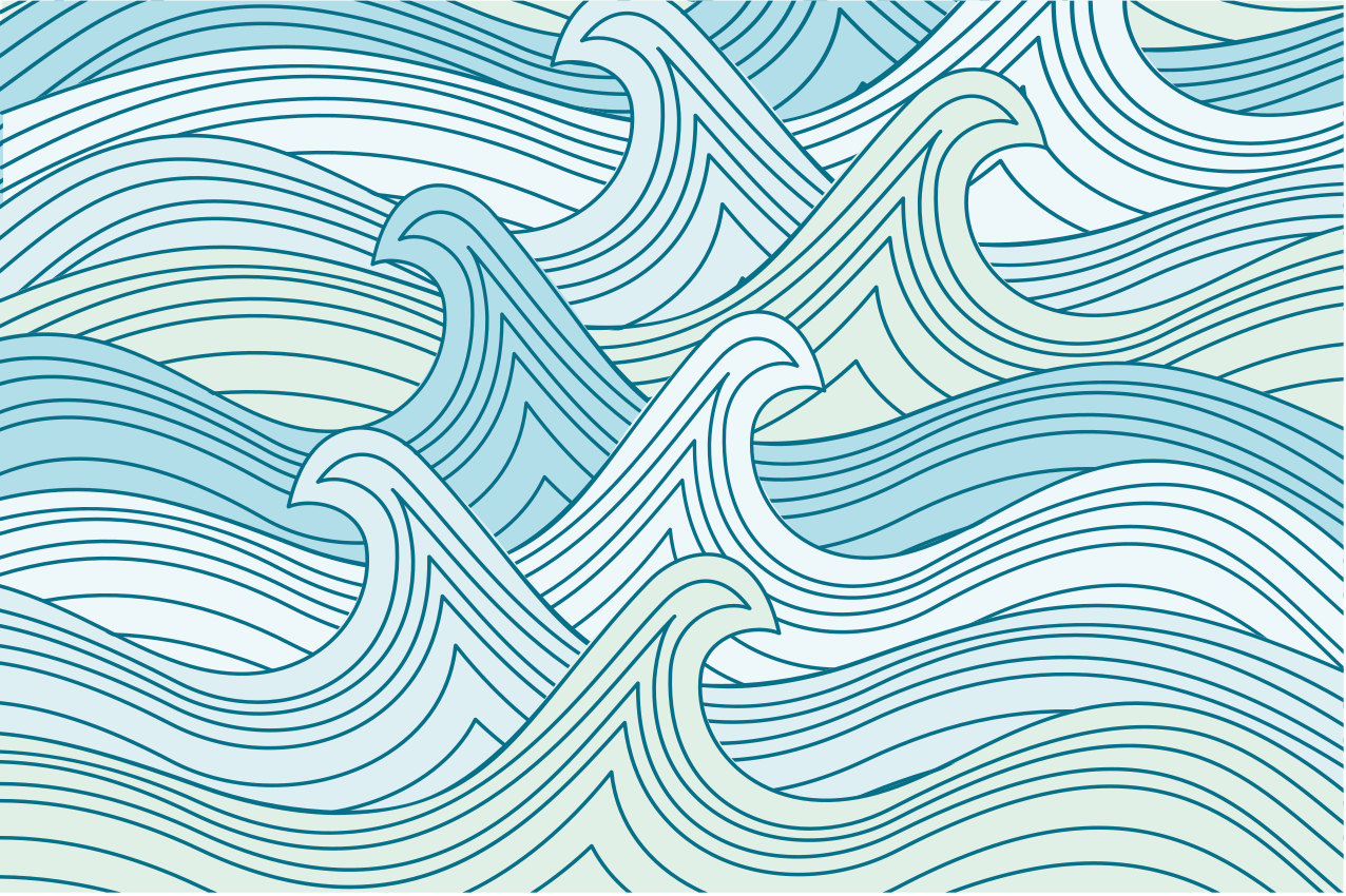 Tovaglietta americana motivo a linee curvilinee - TenStickers