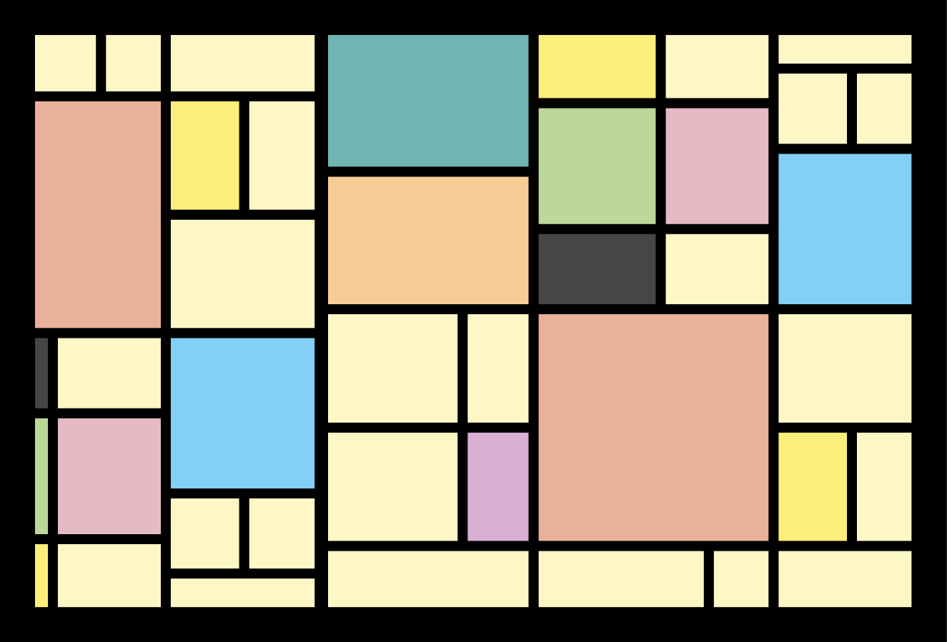 Tovaglietta americana moderna motivo astratto geometrico - TenStickers