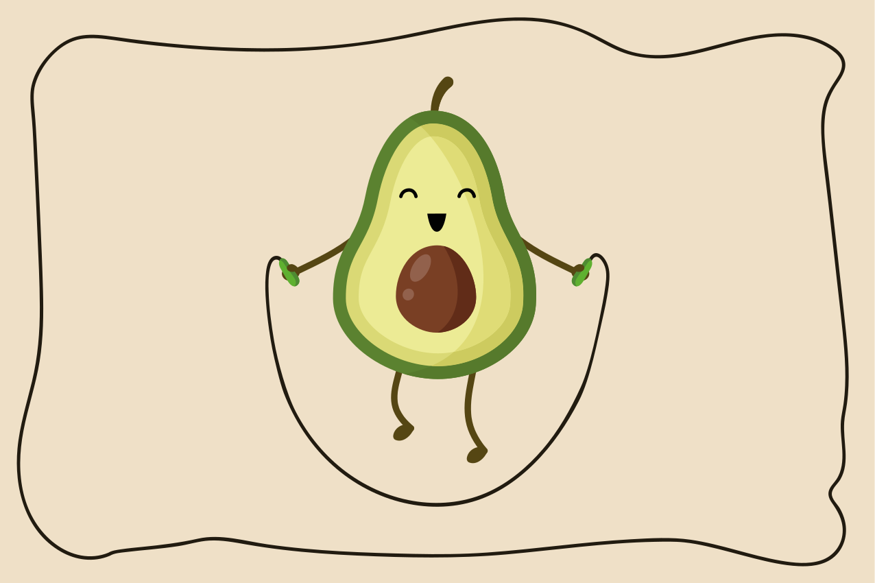 Tovaglietta americana infantile maglione avocado felice - TenStickers