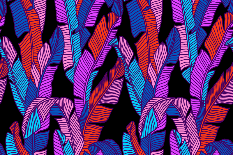 Tovaglietta americana motivi foglie colorate - TenStickers