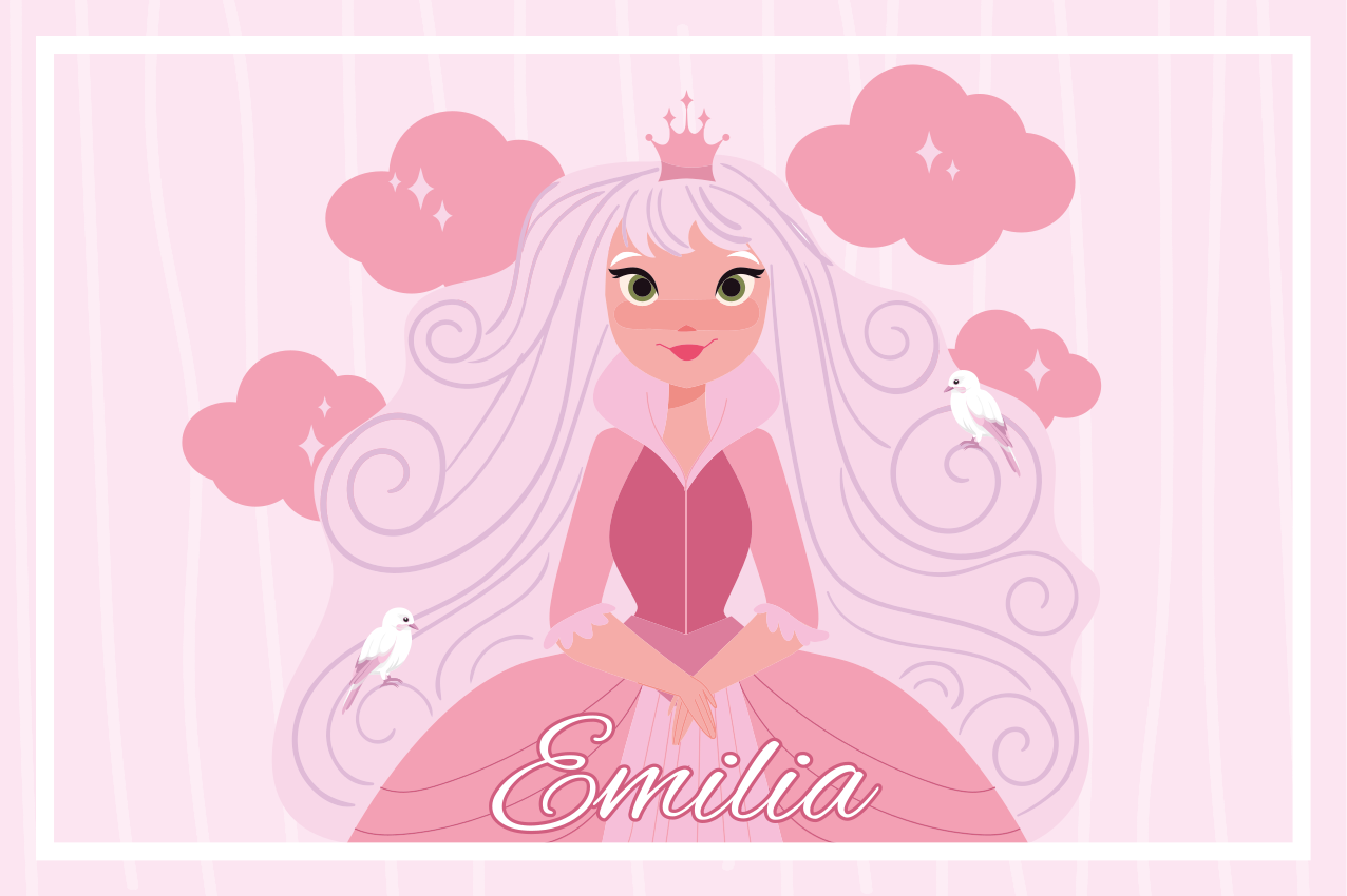Tovaglietta americana infantile con personaggi principesse - TenStickers