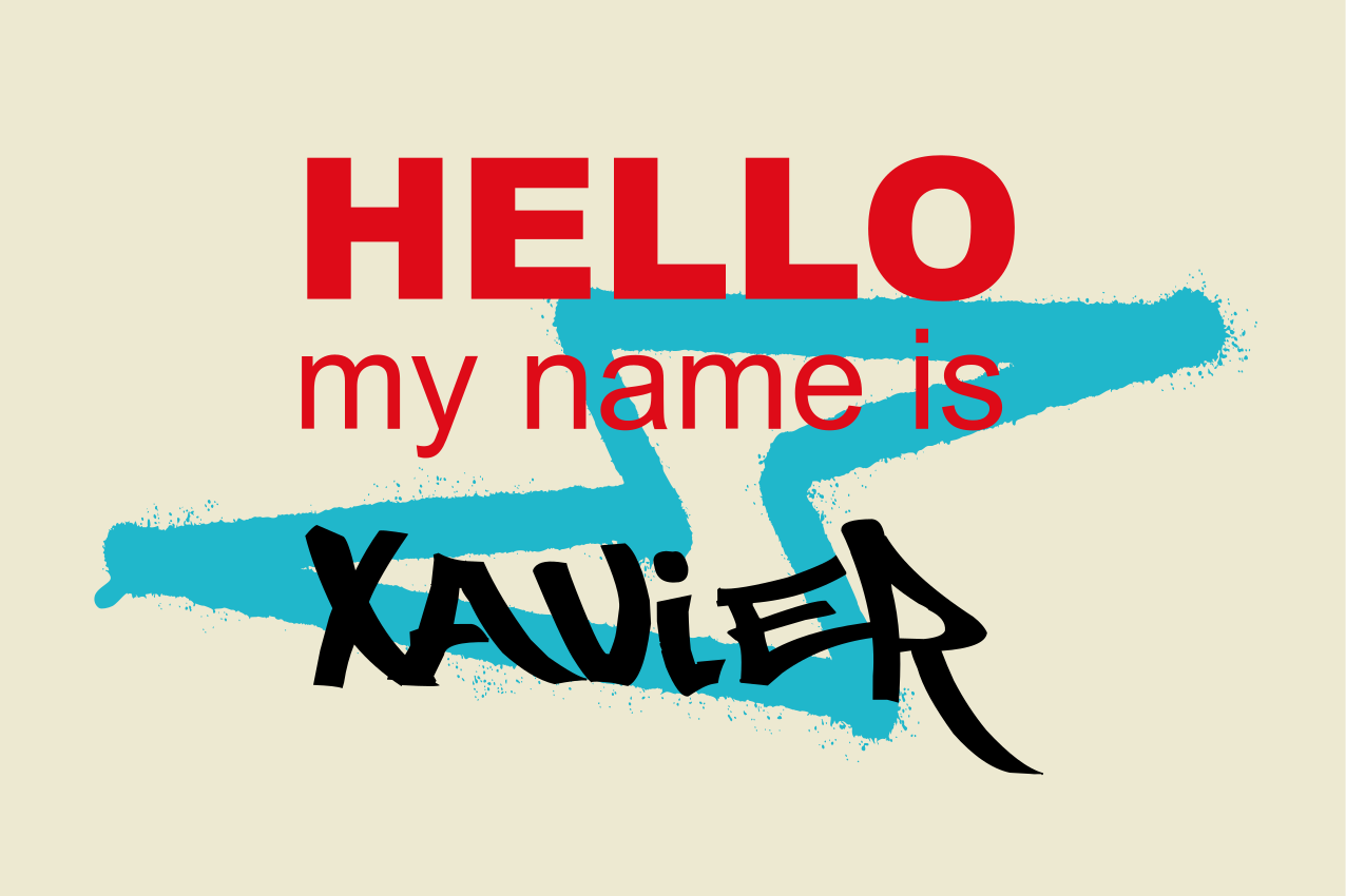 Tovaglietta americana con nome Il mio nome è carta graffiti - TenStickers