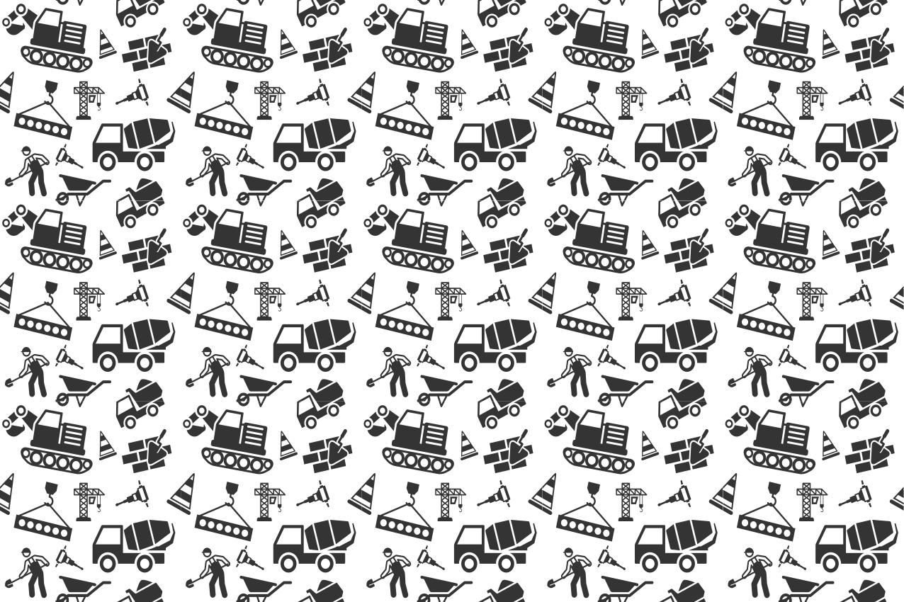 Tovaglietta americana infantile con motivi di costruzione - TenStickers