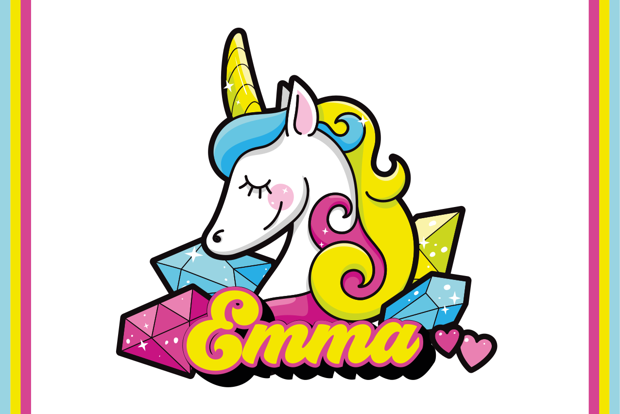 Tovaglietta americana infantile tema gemma unicorno - TenStickers