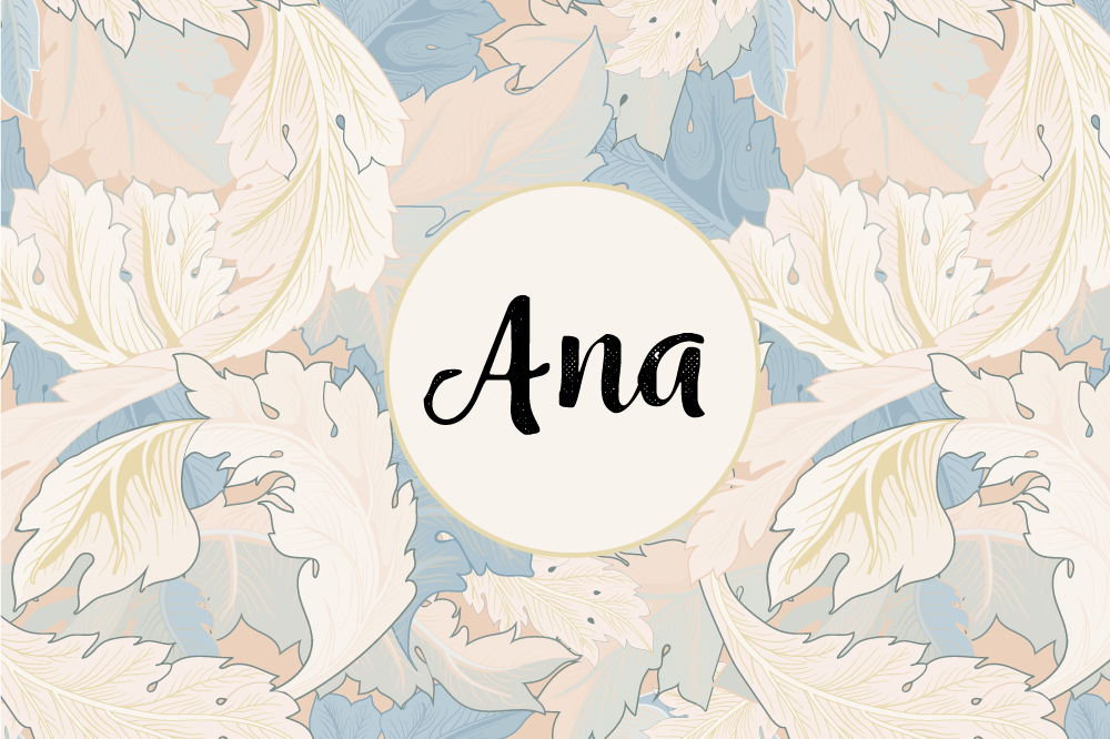 Tovaglietta americana con nome Color crema e fantasia vintage - TenStickers