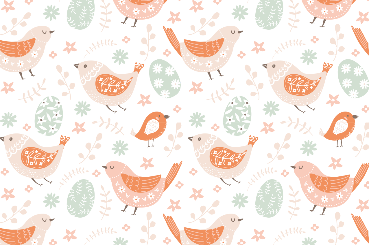 Tovaglietta americana infantile con motivi di uccelli - TenStickers