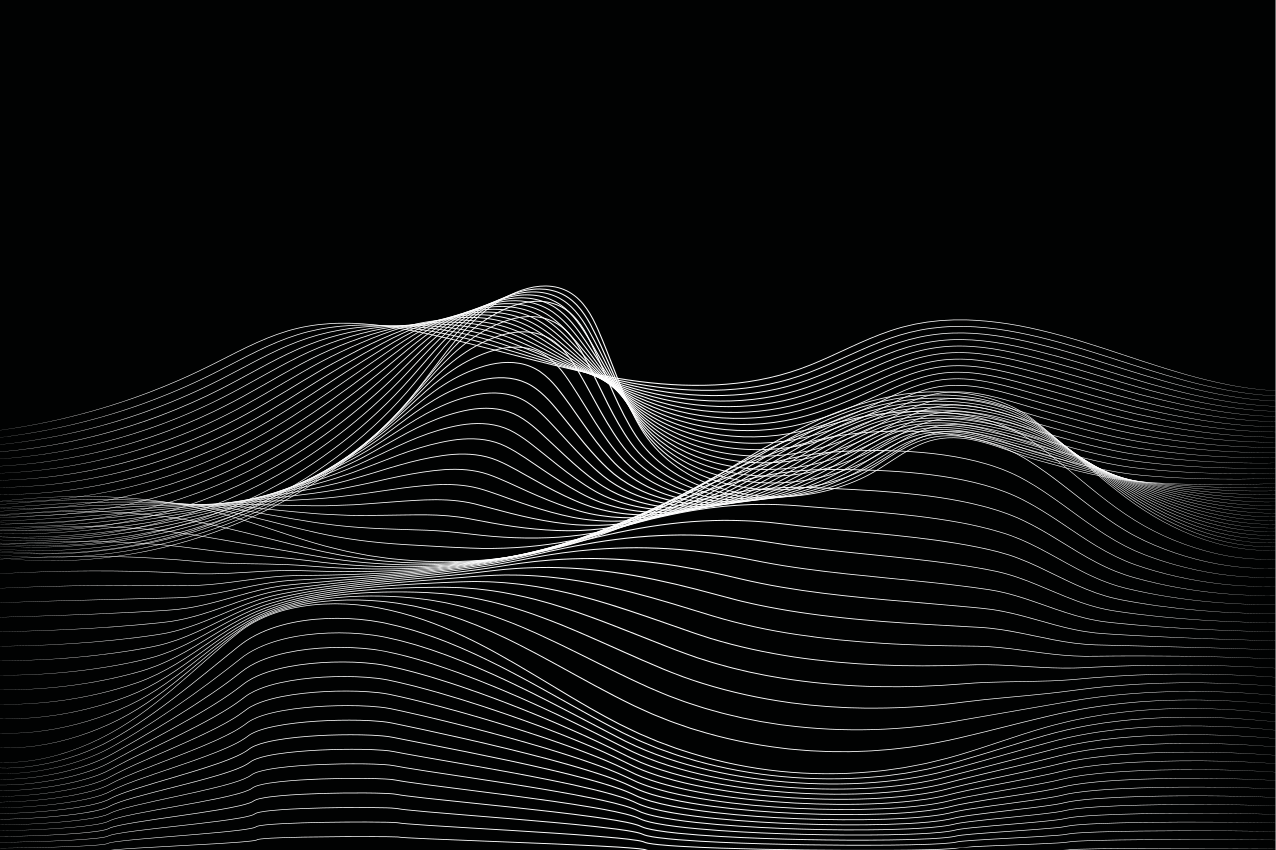 Tovaglietta americana con motivi a linee ondulate - TenStickers