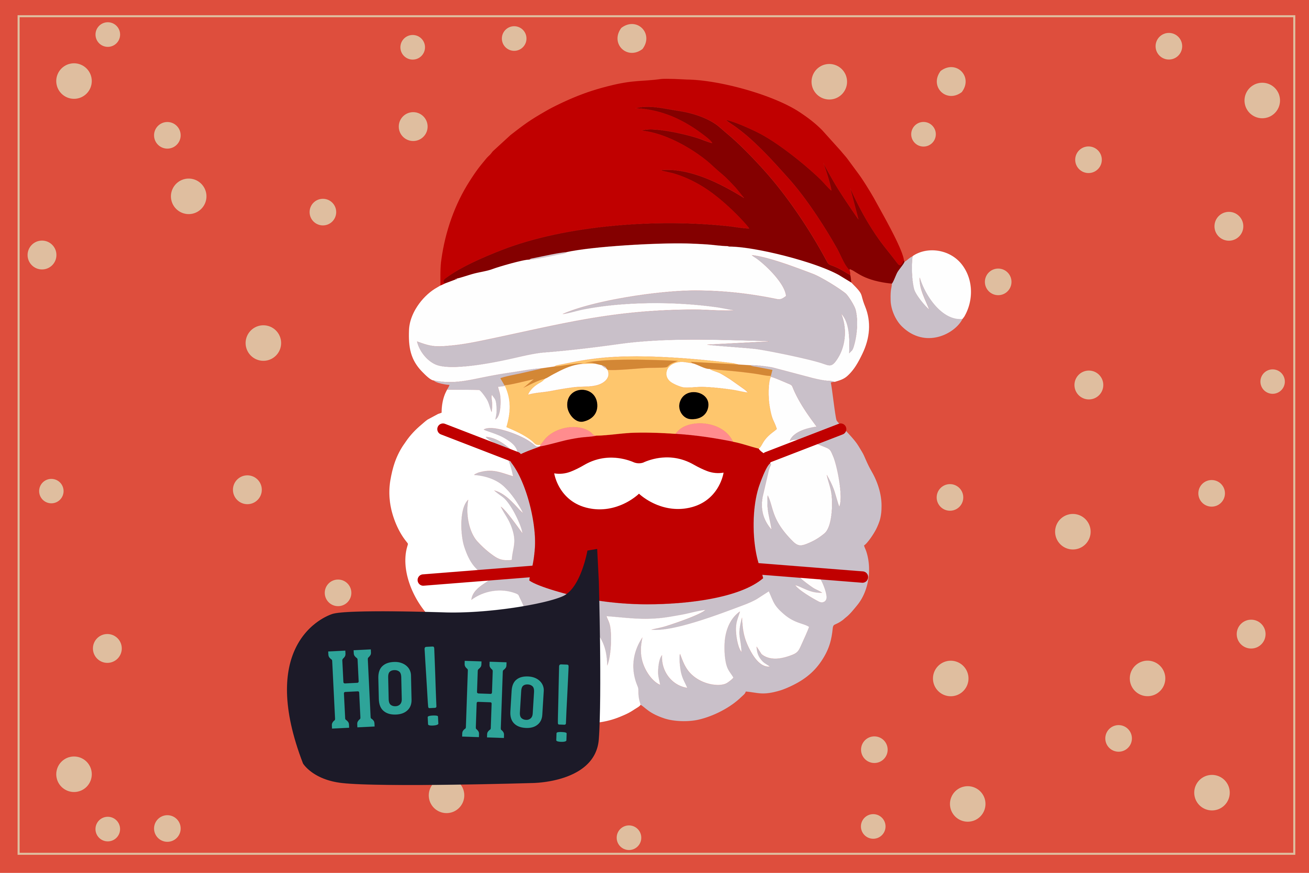 Tovaglietta personalizzata natale allegria di babbo natale - TenStickers