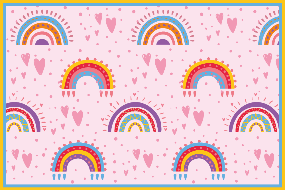 Tovaglietta americana infantile motivi arcobaleno vivaci - TenStickers