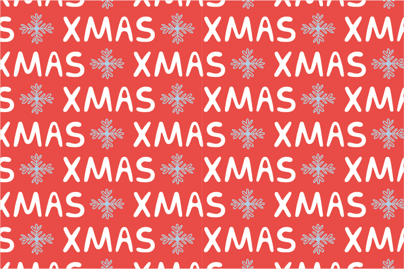Tovaglietta personalizzata natale motivo festivo rosso - TenStickers