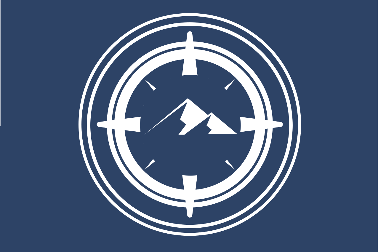 Tovaglietta americana moderna grafica bussola montagna - TenStickers