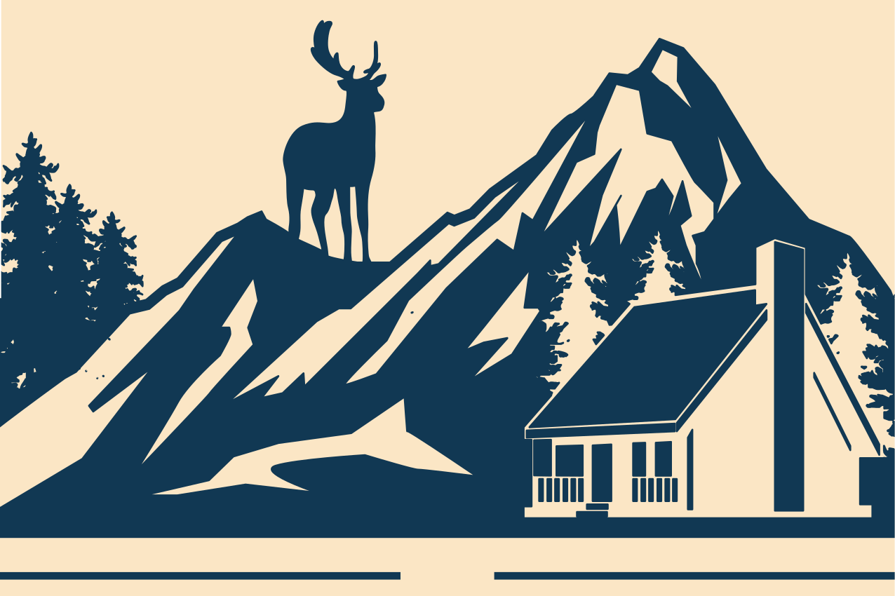 Tovaglietta americana originale paesaggio montano grandioso - TenStickers