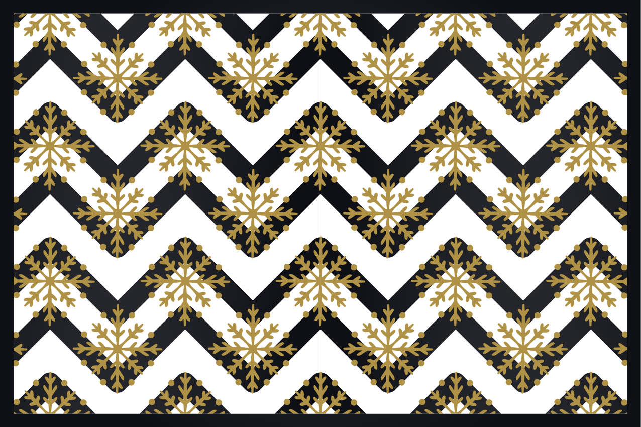 Tovaglietta personalizzata natale motivo fiocco chevron - TenStickers