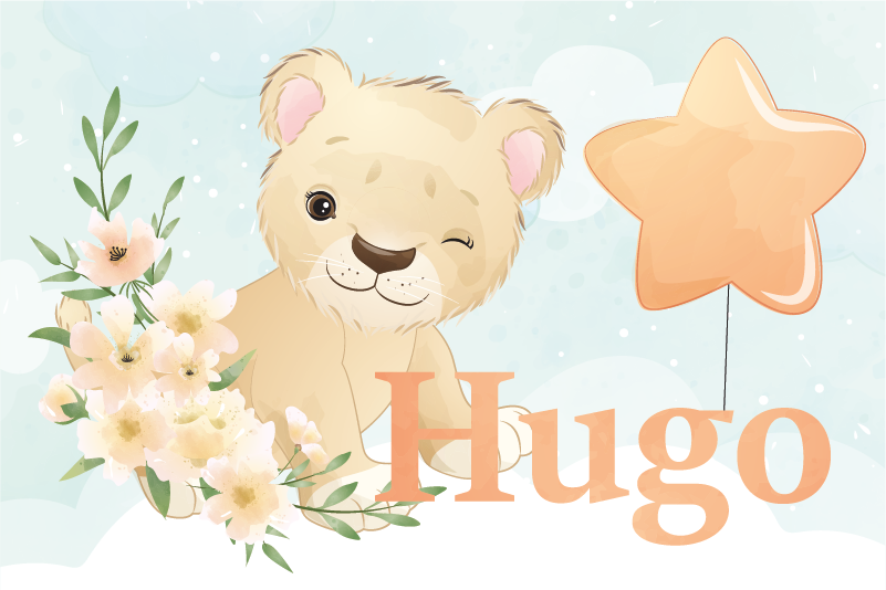 Tovaglietta americana infantile con grafica leone allegro - TenStickers