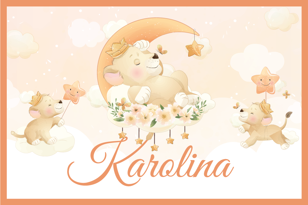 Tovaglietta americana infantile cuccioli di leone fantasiosi - TenStickers