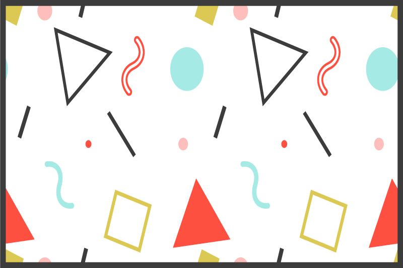 Tovaglietta personalizzata originale Forme geometriche divertenti - TenStickers