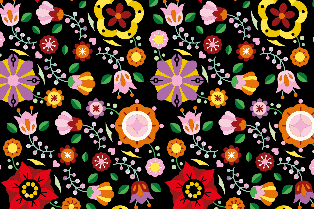 Tovaglietta americana originale ispirazione floreale vivace - TenStickers