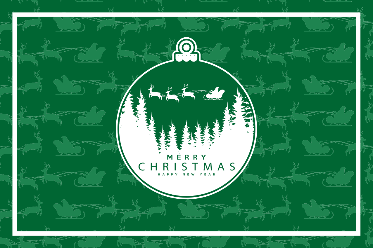 Tovaglietta personalizzata natale scena con decorazioni - TenStickers