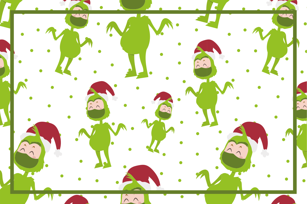 Tovaglietta personalizzata natale personaggi grinch allegri - TenStickers