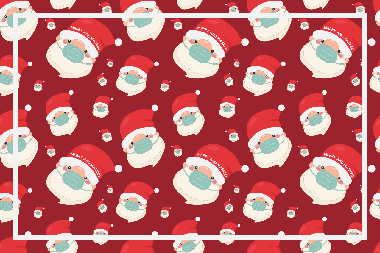 Tovaglietta personalizzata natale motivo babbo natale - TenStickers