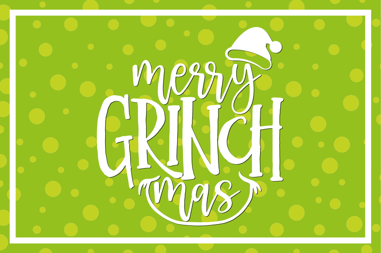Tovaglietta personalizzata natale design grinch felice - TenStickers