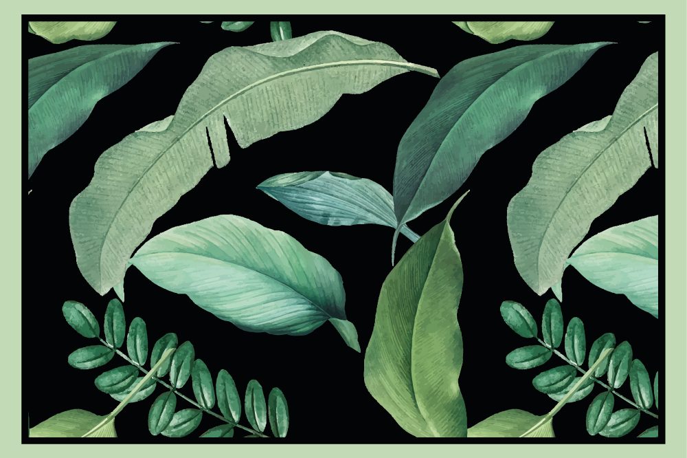 Tovaglietta americana creazione motivo foglia - TenStickers