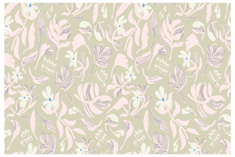 Tovaglietta americana originale ispirazione foglia botanica - TenStickers