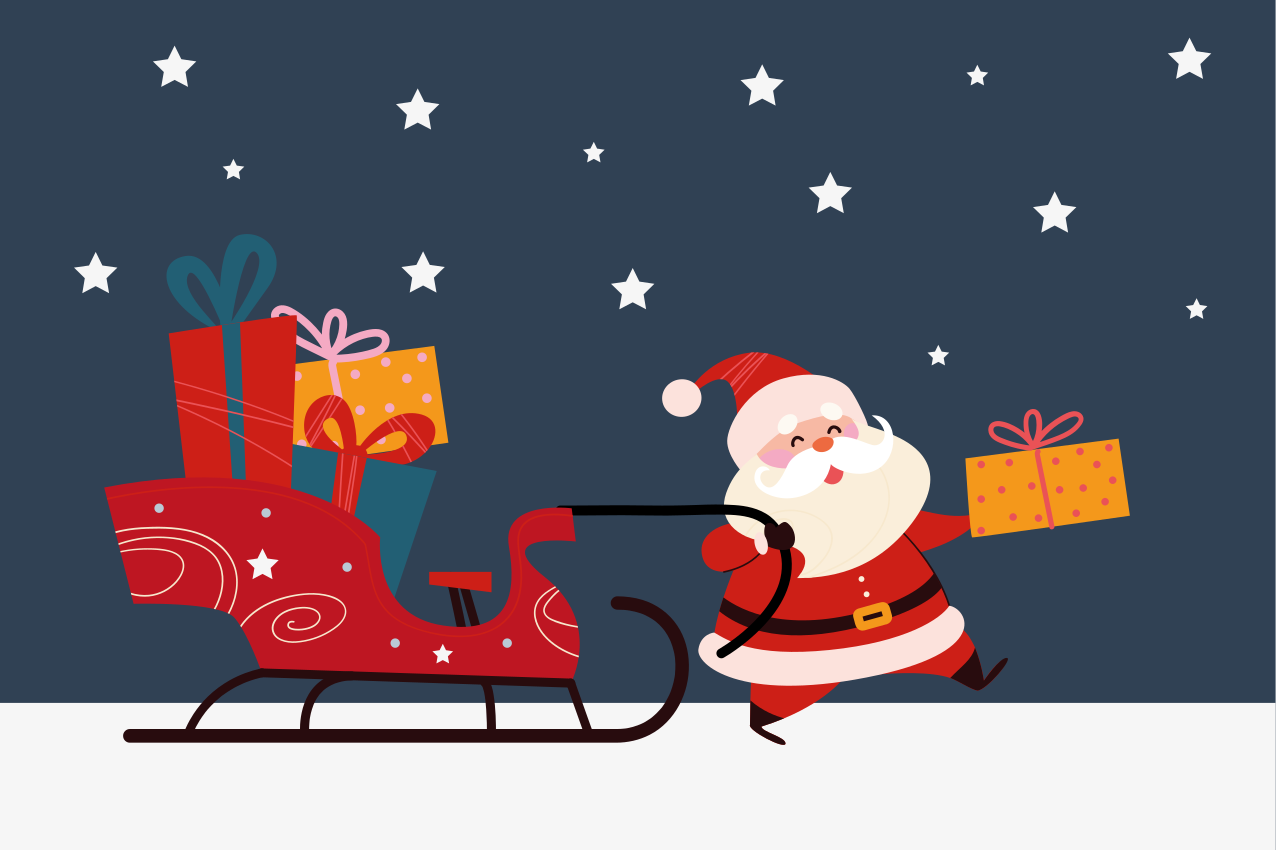 Tovaglietta personalizzata natale regali di babbo natale - TenStickers