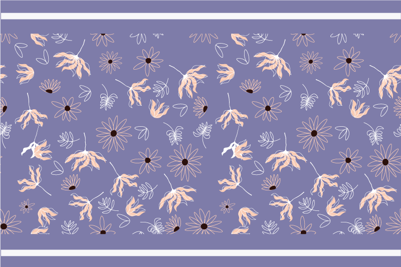 Tovaglietta americana con elementi floreali - TenStickers