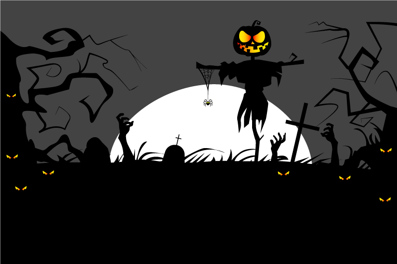 Tovagliette americana halloween spaventoso spaventapasseri - TenStickers