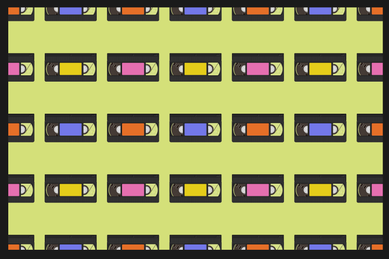 Tovaglietta americana originale motivo nastro video colorato - TenStickers