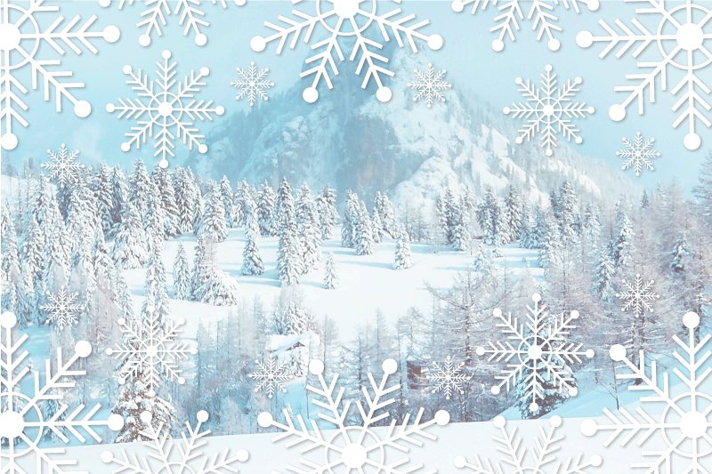 Tovaglietta personalizzata natale scena invernale fiocchi - TenStickers