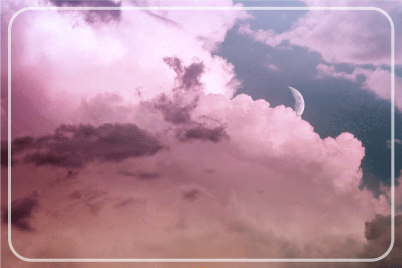 Tovaglietta americana moderna cielo nuvoloso luna - TenStickers