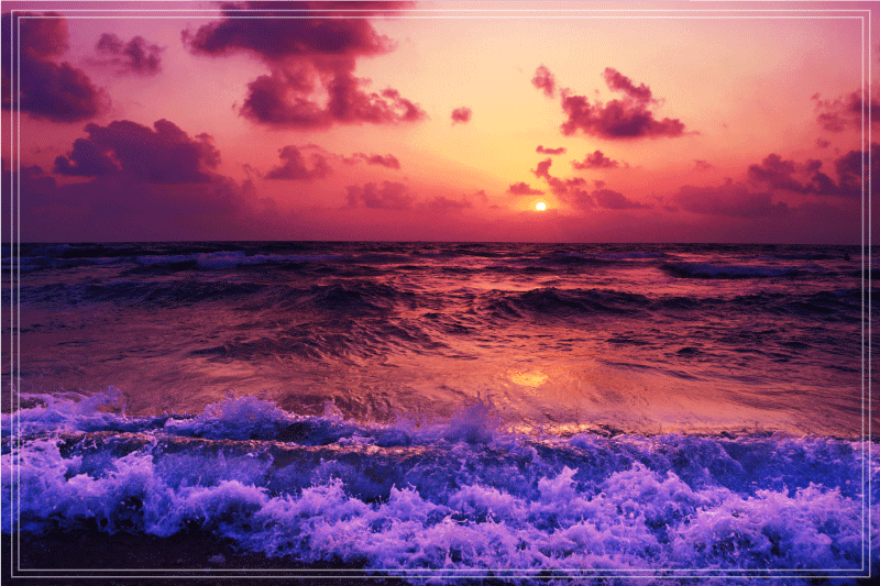 Tovaglietta americana originale scena oceano al tramonto - TenStickers
