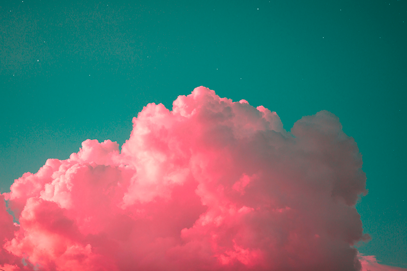 Tovaglietta americana moderna nuvola rosa blush - TenStickers