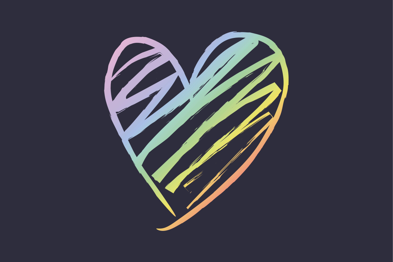 Tovaglietta americana originale forma cuore colorata - TenStickers