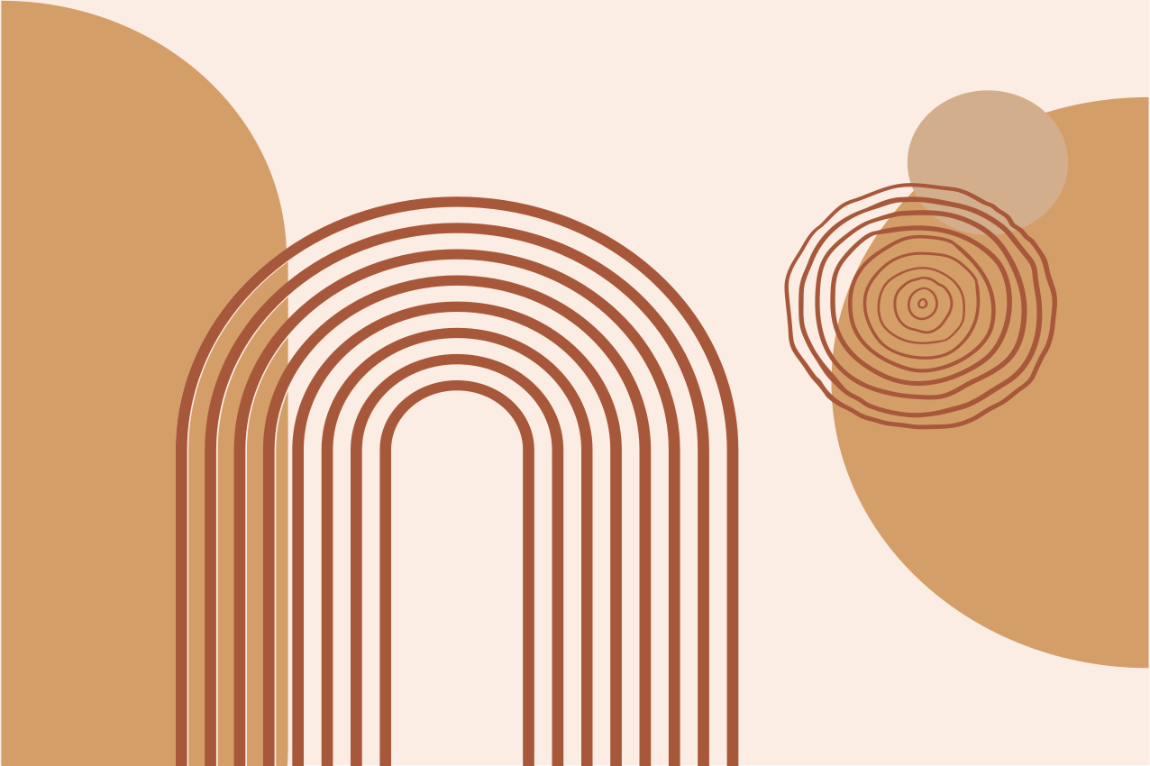 Tovaglietta americana moderna forme curve sovrapposte - TenStickers