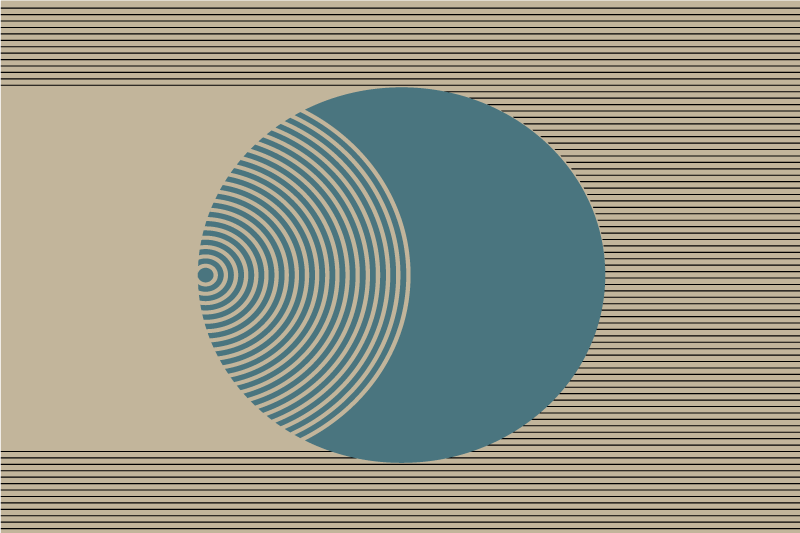 Tovaglietta americana moderna motivo circolare geometrico - TenStickers