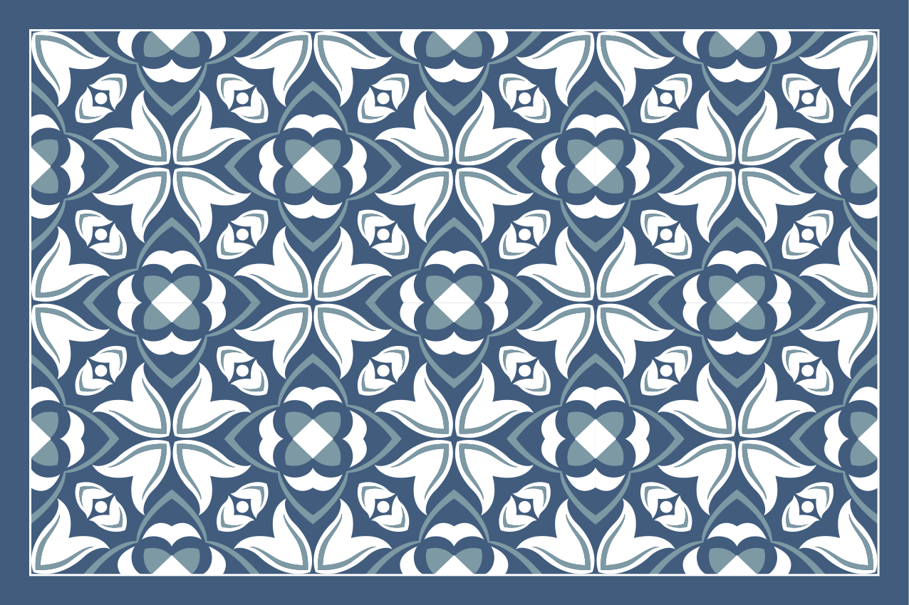 Tovaglietta americana motivo botanico elaborato - TenStickers