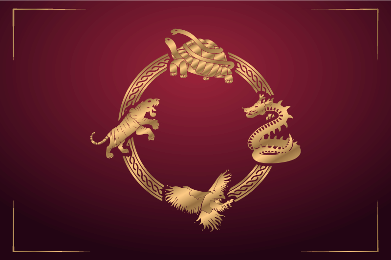 Tovaglietta americana originale emblemi animali dorati - TenStickers