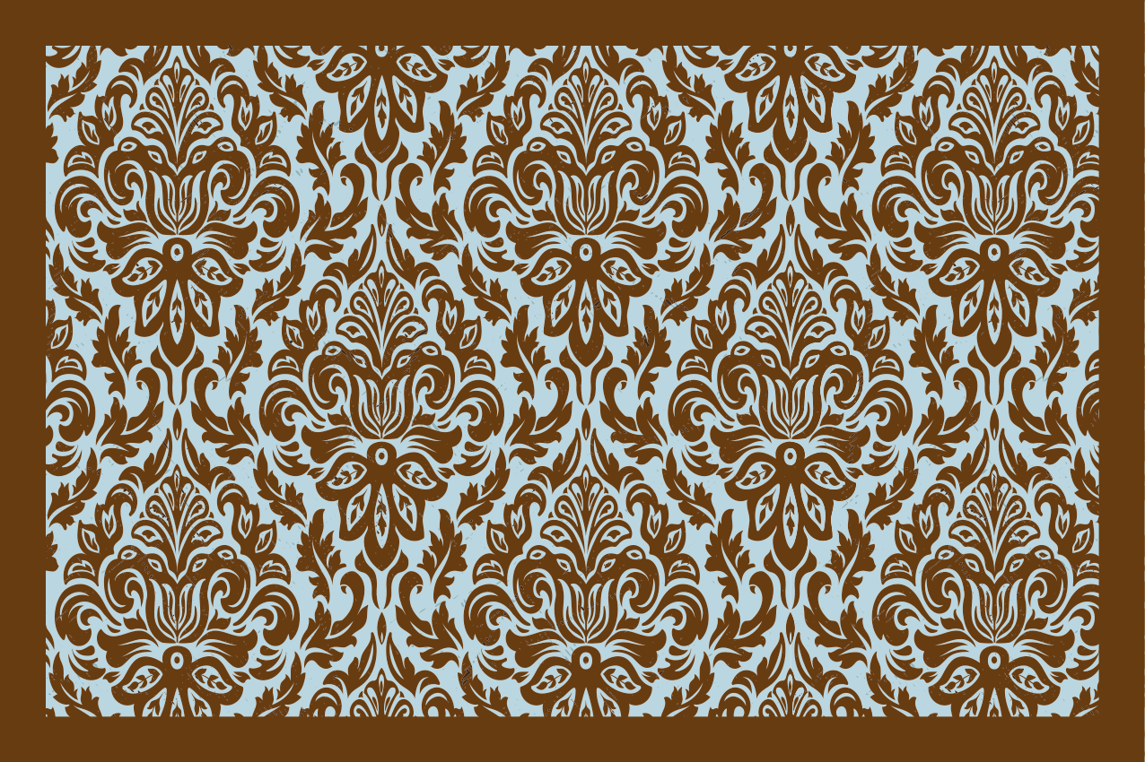 Tovaglietta americana emblema di fiore intricato - TenStickers