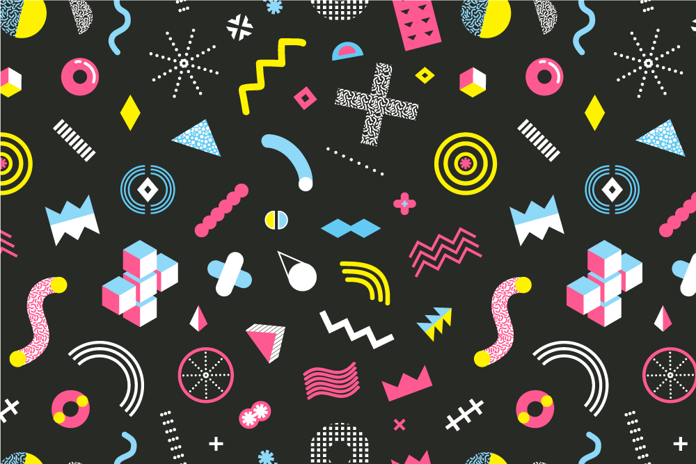 Tovagliette geometriche colorate di memphis - TenStickers