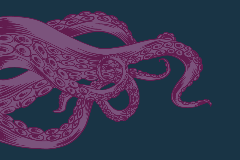 Tovaglietta americana originale motivo tentacoli di polpo - TenStickers