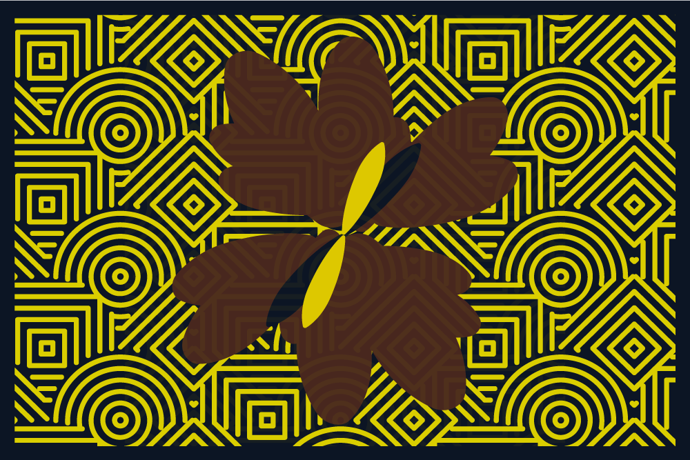 Tovaglietta americana fiore geometrico astratto - TenStickers